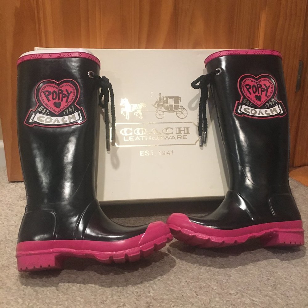 Coach Roxane Rubber Rain Boots - Picture 2 of 13